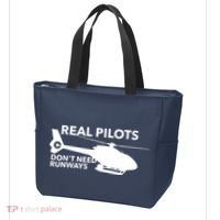Real Pilots Dont Need Runways Helicopter Pilot Tote Bag thumb 3