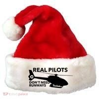 Real Pilots Dont Need Runways Helicopter Pilot Santa Hat thumb 0
