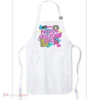 Retro Physical Education Vibes Gym Teacher Phys Ed Teacher Apron thumb 0