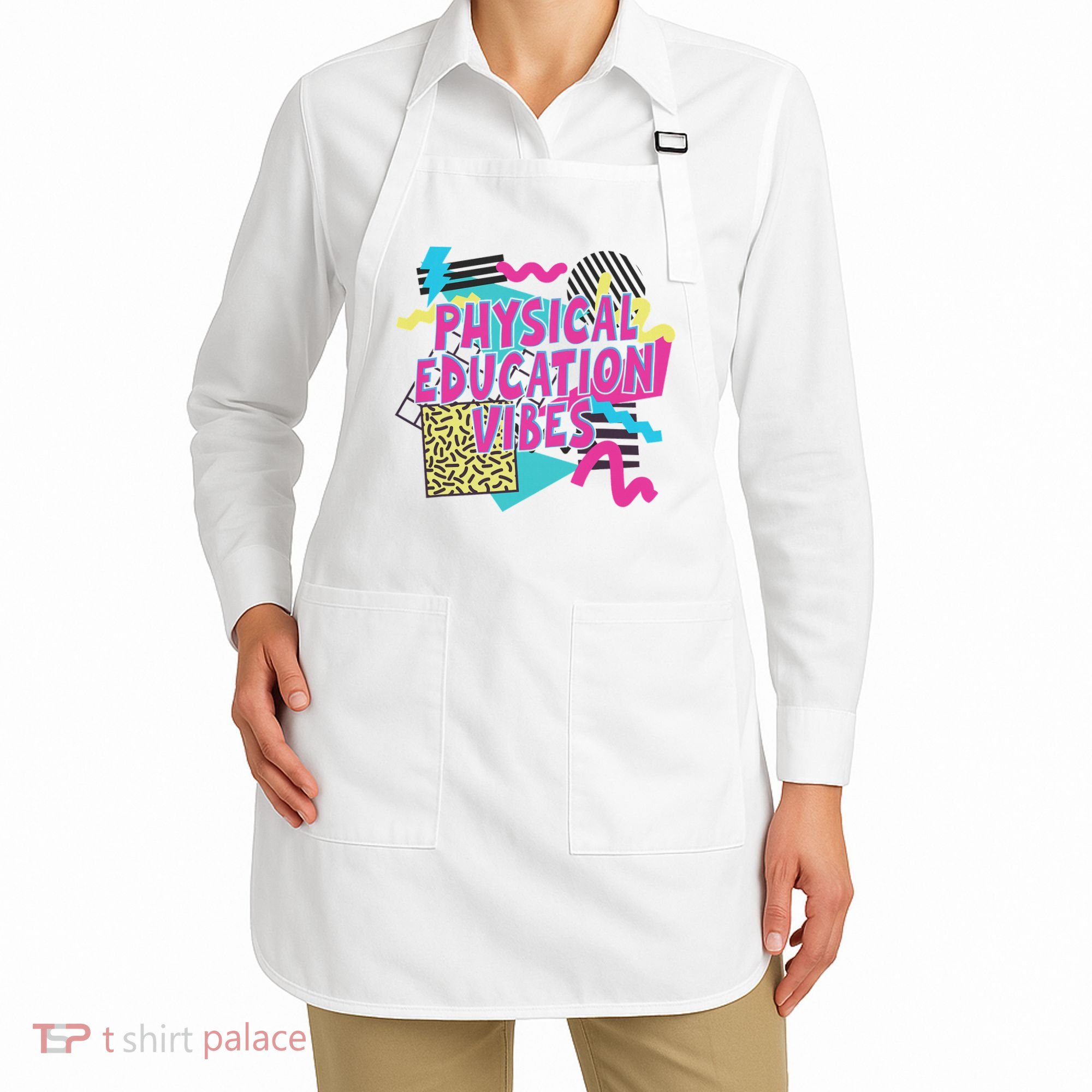 Retro Physical Education Vibes Gym Teacher Phys Ed Teacher Apron
