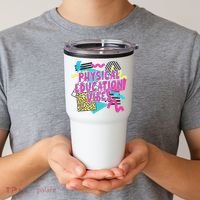 Retro Physical Education Vibes Gym Teacher Phys Ed Teacher Tumbler thumb 2