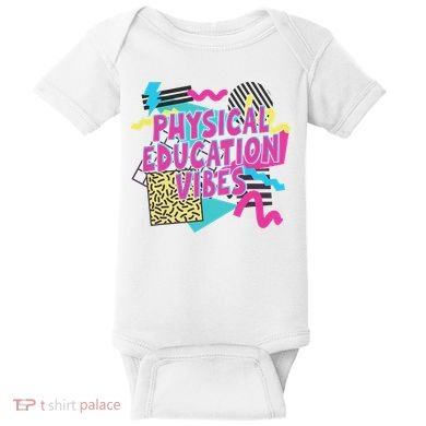 Retro Physical Education Vibes Gym Teacher Phys Ed Teacher Baby Bodysuit