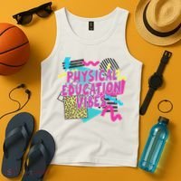 Retro Physical Education Vibes Gym Teacher Phys Ed Teacher Tank Top thumb 4