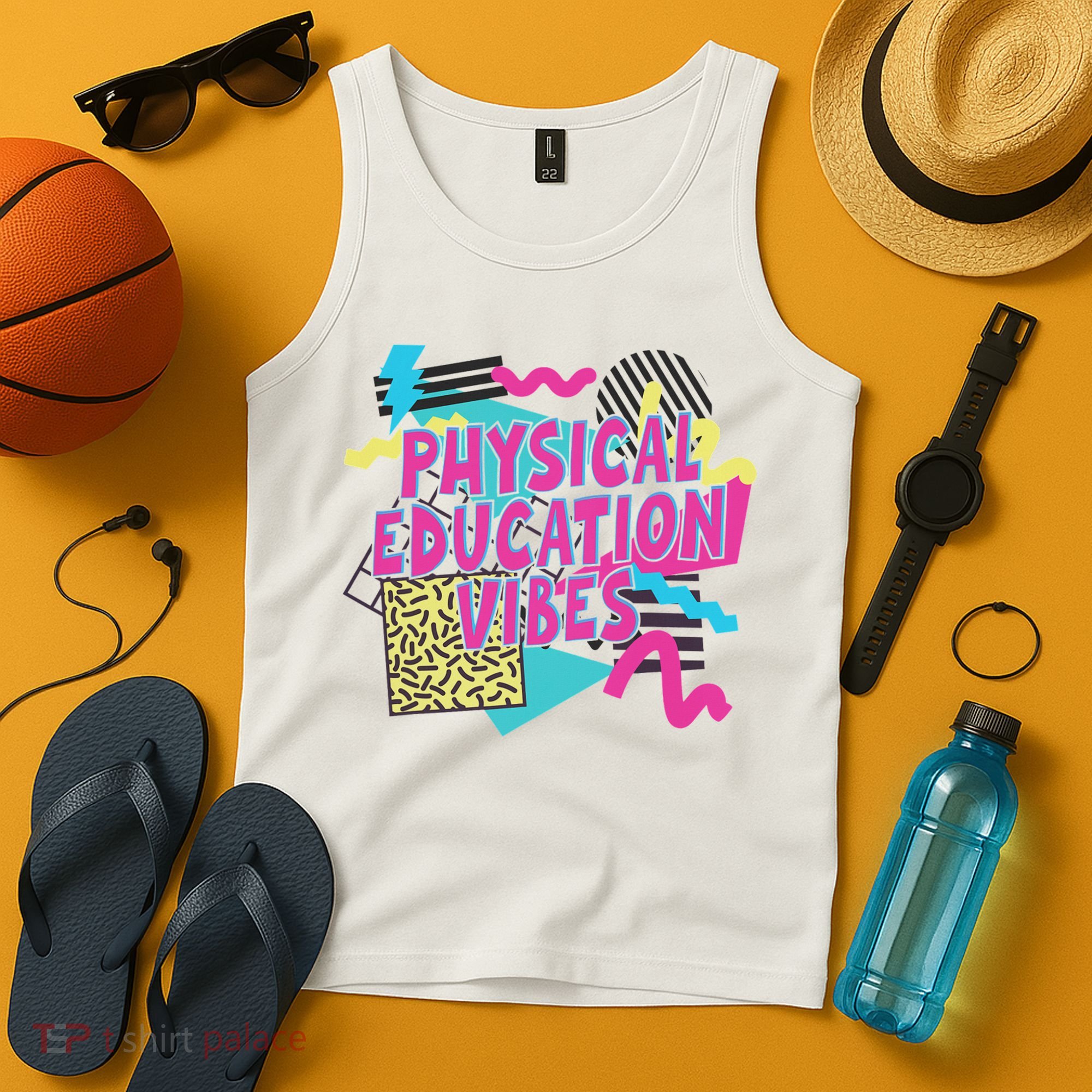 Retro Physical Education Vibes Gym Teacher Phys Ed Teacher Tank Top