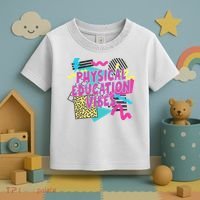 Retro Physical Education Vibes Gym Teacher Phys Ed Teacher Toddler T-Shirt thumb 3