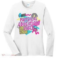 Retro Physical Education Vibes Gym Teacher Phys Ed Teacher Women's Long Sleeve Shirt thumb 0
