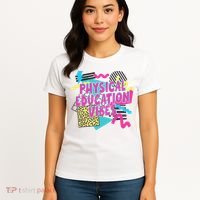 Retro Physical Education Vibes Gym Teacher Phys Ed Teacher Women's T-Shirt thumb 4