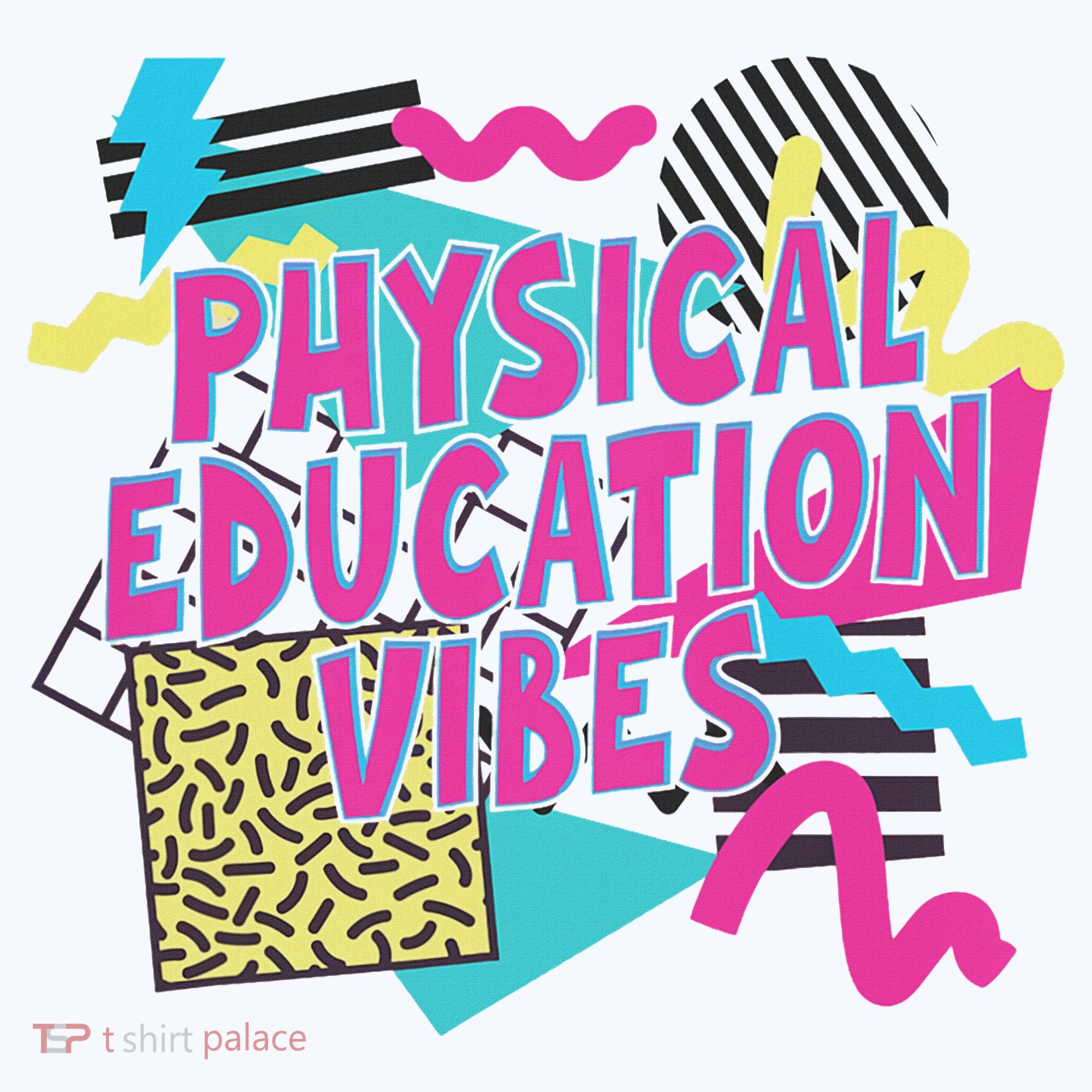 Retro Physical Education Vibes Gym Teacher Phys Ed Teacher Kids Long Sleeve Shirt