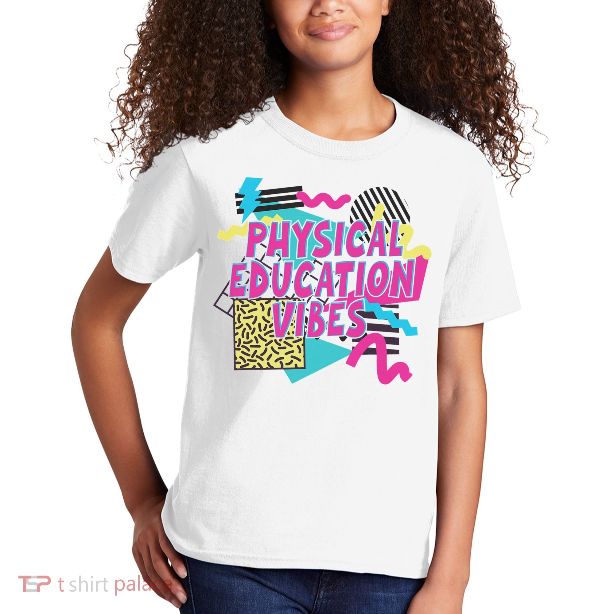 Retro Physical Education Vibes Gym Teacher Phys Ed Teacher Kids T-Shirt