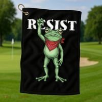 Resist Portland Frog Golf Towel thumb 1
