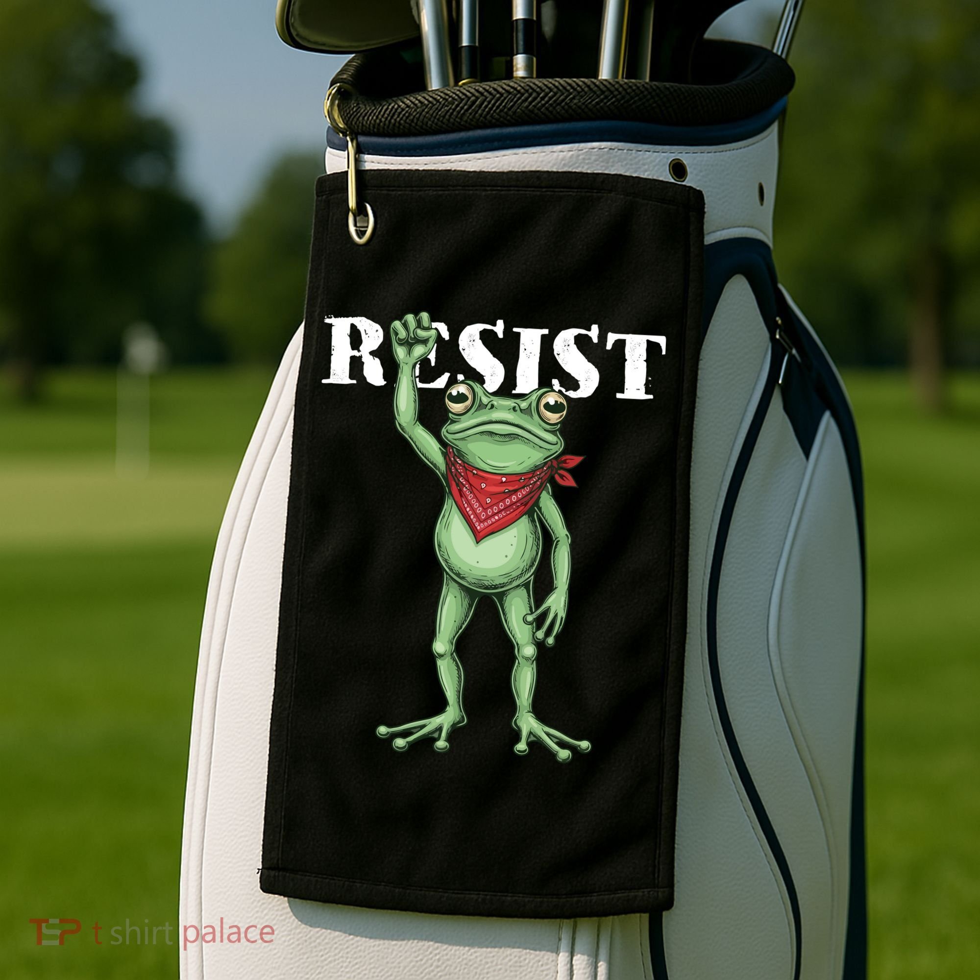 Resist Portland Frog Golf Towel