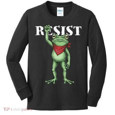 Resist Portland Frog Kids Long Sleeve Shirt