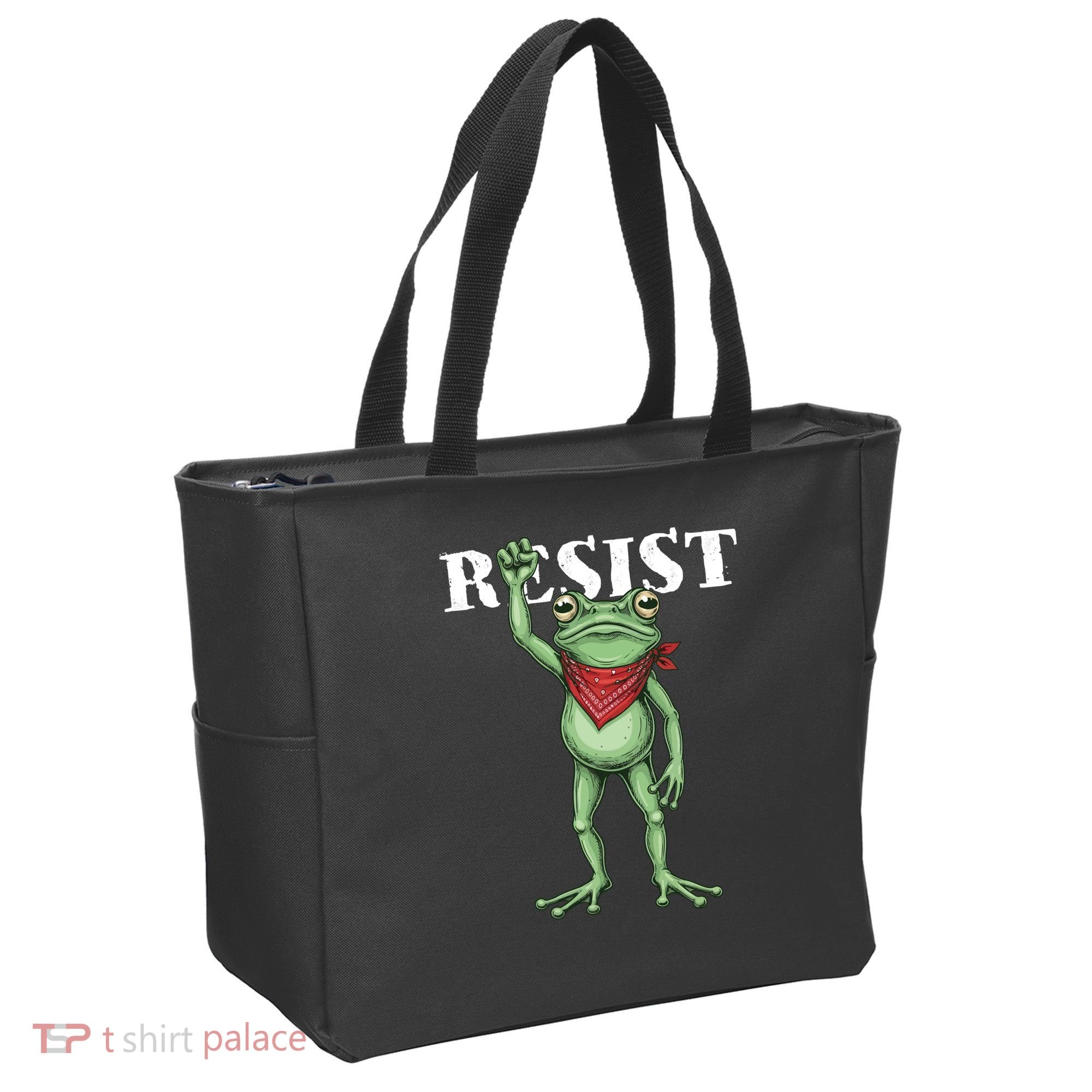 Resist Portland Frog Tote Bag