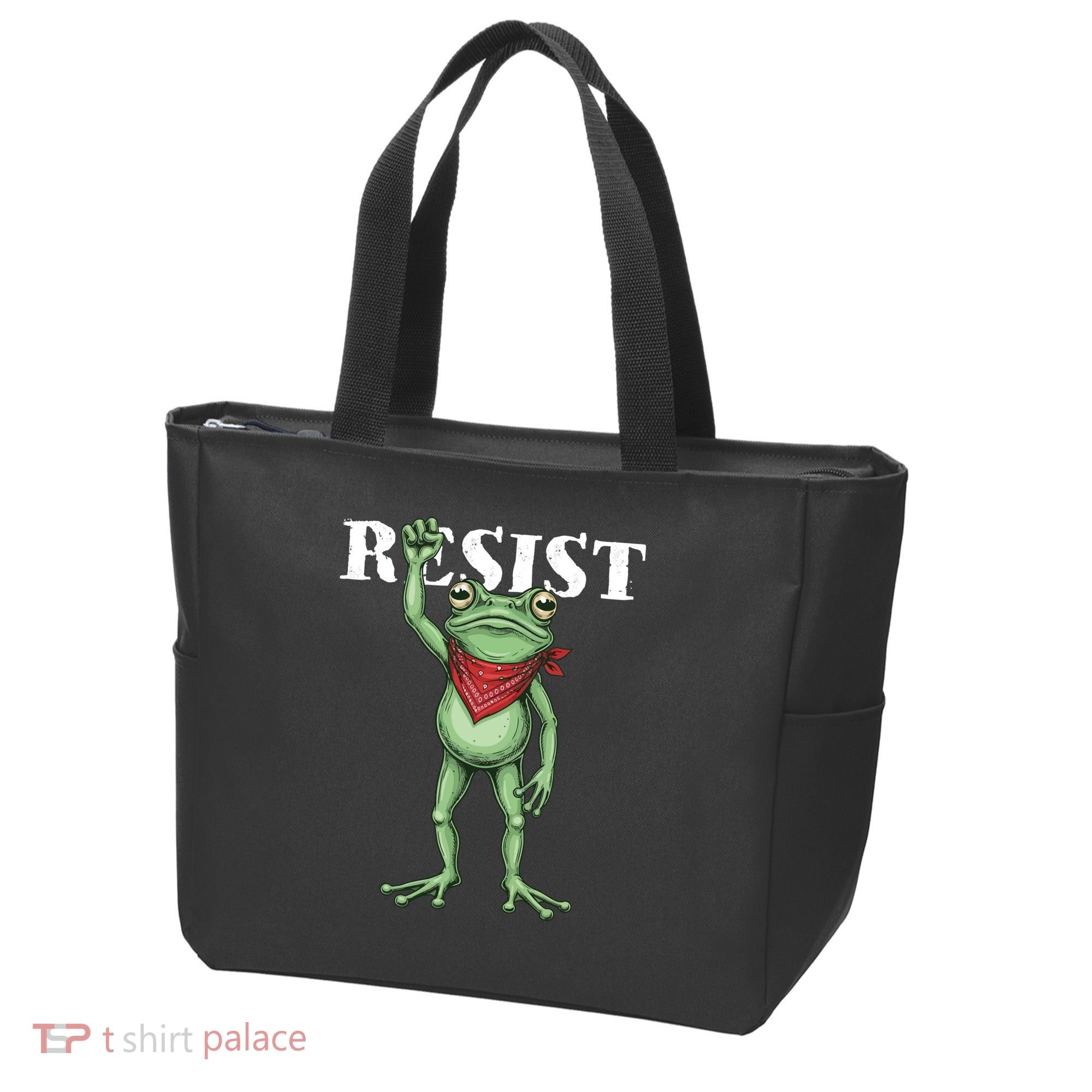 Resist Portland Frog Tote Bag