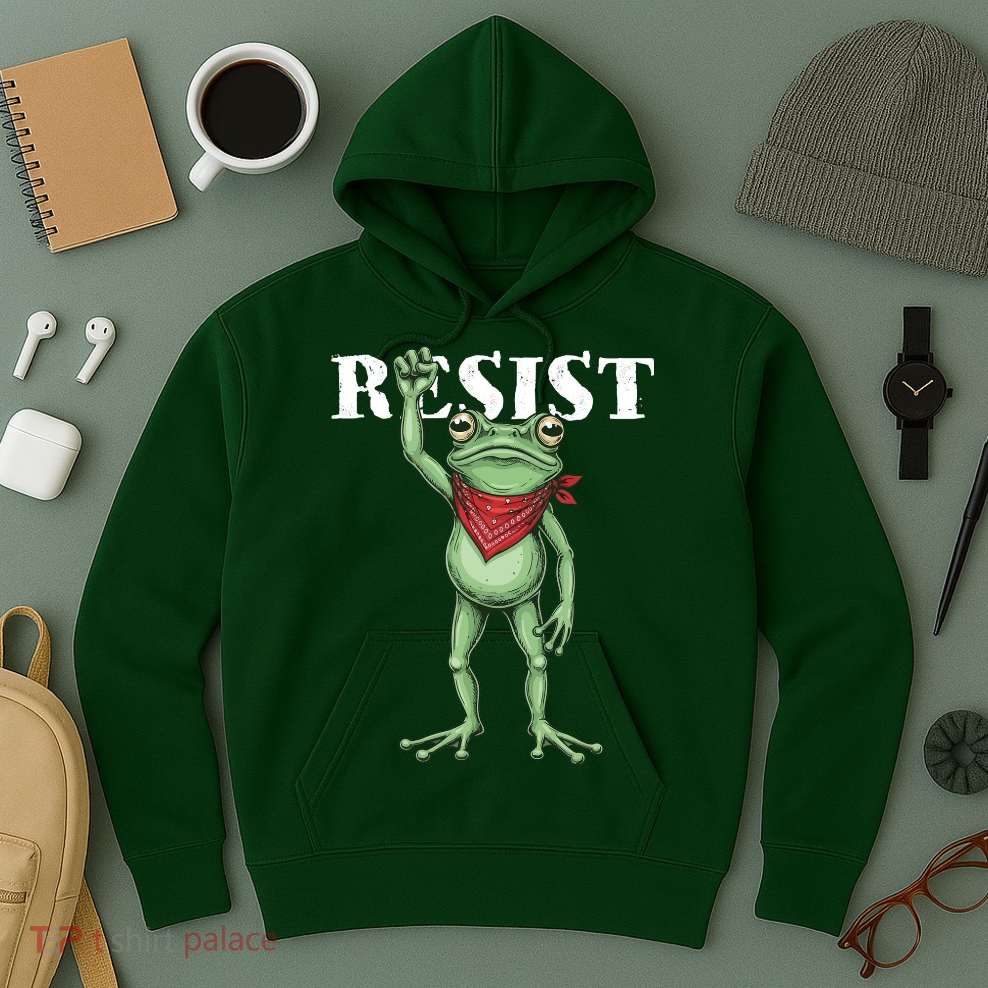 Resist Portland Frog Hoodie