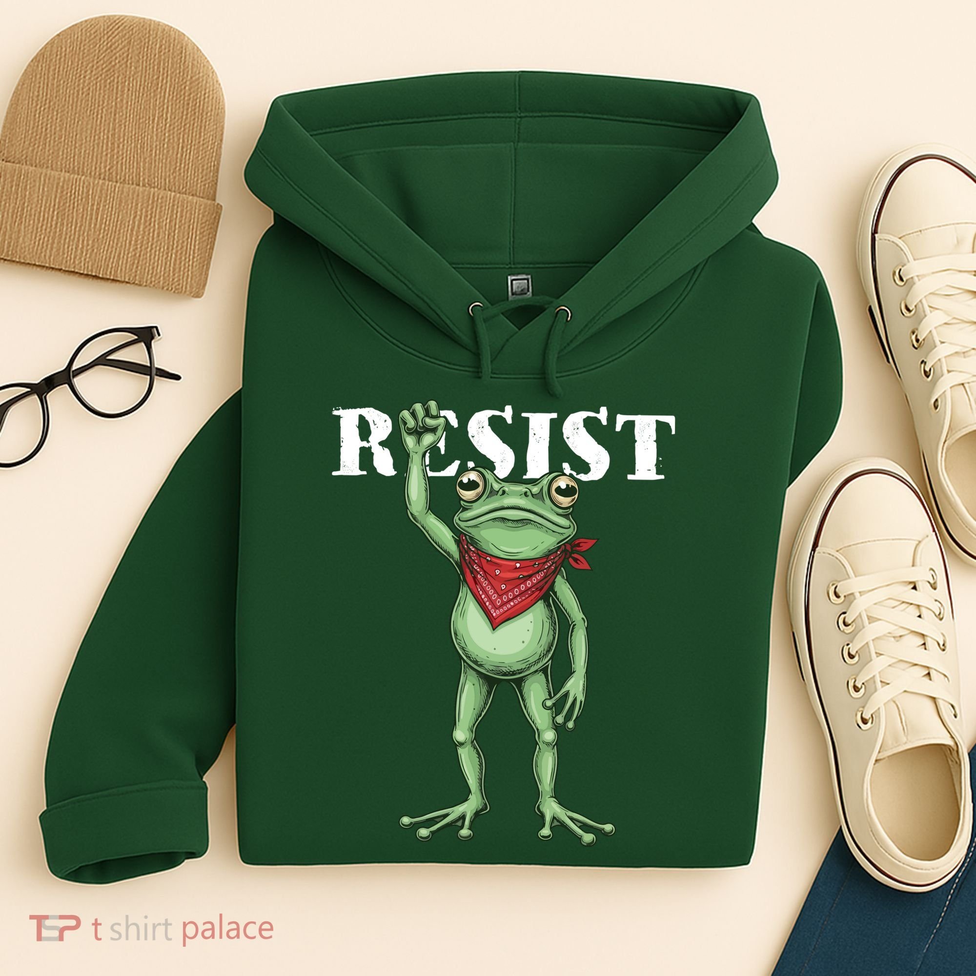 Resist Portland Frog Hoodie