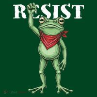 Resist Portland Frog Button thumb 1