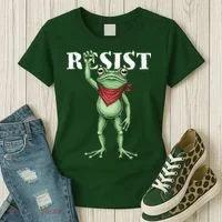 Resist Portland Frog Women's T-Shirt thumb 3