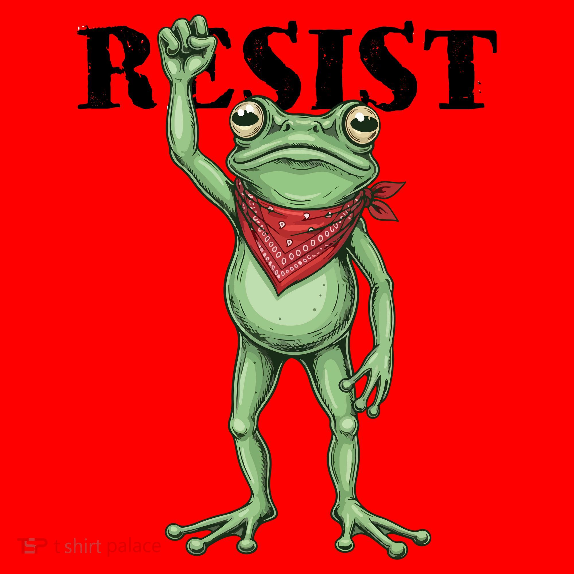 Resist Portland Frog Santa Hat