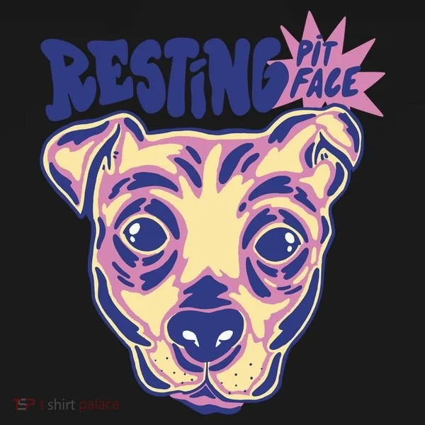 Resting Pit Face Funny Pit Bull Dog Toddler Hoodie