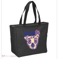 Resting Pit Face Funny Pit Bull Dog Tote Bag thumb 2
