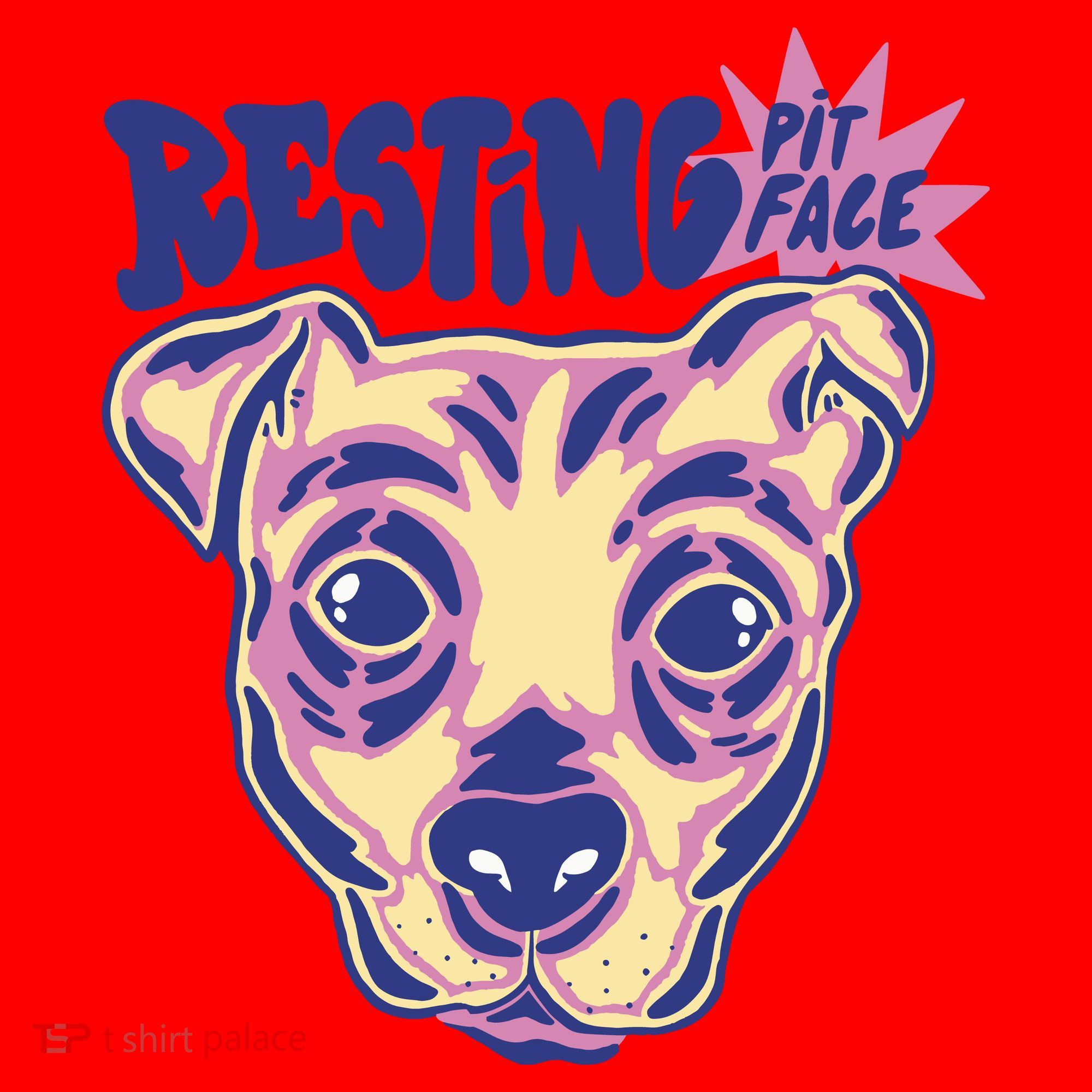 Resting Pit Face Funny Pit Bull Dog Santa Hat