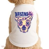Resting Pit Face Funny Pit Bull Dog Doggie Tank thumb 0