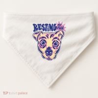 Resting Pit Face Funny Pit Bull Dog USA-Made Doggie Bandana thumb 0