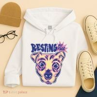 Resting Pit Face Funny Pit Bull Dog Hoodie thumb 4