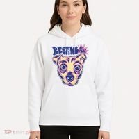 Resting Pit Face Funny Pit Bull Dog Hoodie thumb 5