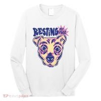 Resting Pit Face Funny Pit Bull Dog Long Sleeve Shirt thumb 0