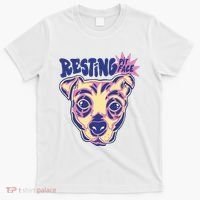 Resting Pit Face Funny Pit Bull Dog T-Shirt thumb 0