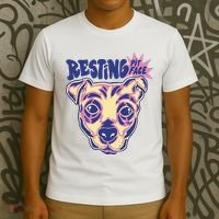 Resting Pit Face Funny Pit Bull Dog T-Shirt thumb 3