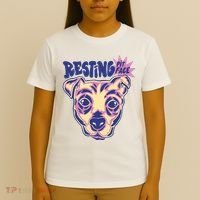 Resting Pit Face Funny Pit Bull Dog T-Shirt thumb 4