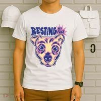 Resting Pit Face Funny Pit Bull Dog T-Shirt thumb 6