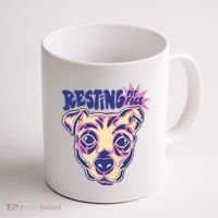 Resting Pit Face Funny Pit Bull Dog Coffee Mug thumb 1