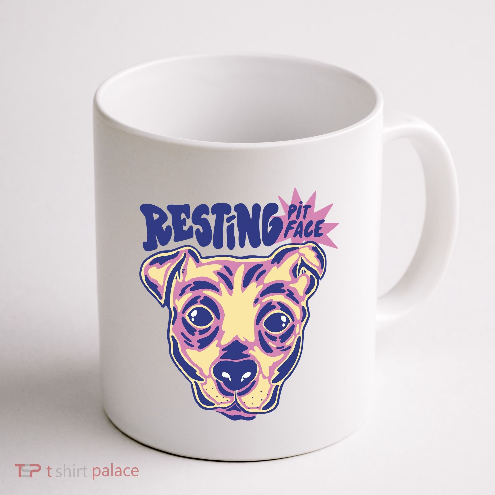 Resting Pit Face Funny Pit Bull Dog Coffee Mug