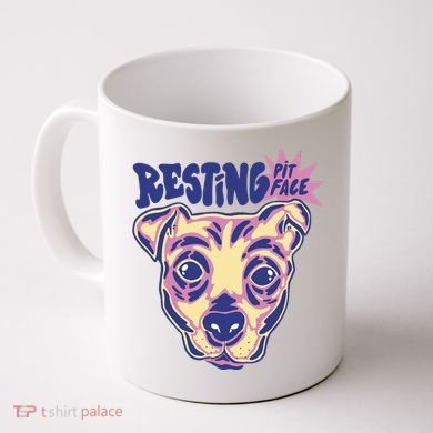 Resting Pit Face Funny Pit Bull Dog Coffee Mug