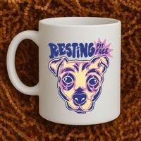 Resting Pit Face Funny Pit Bull Dog Coffee Mug thumb 2