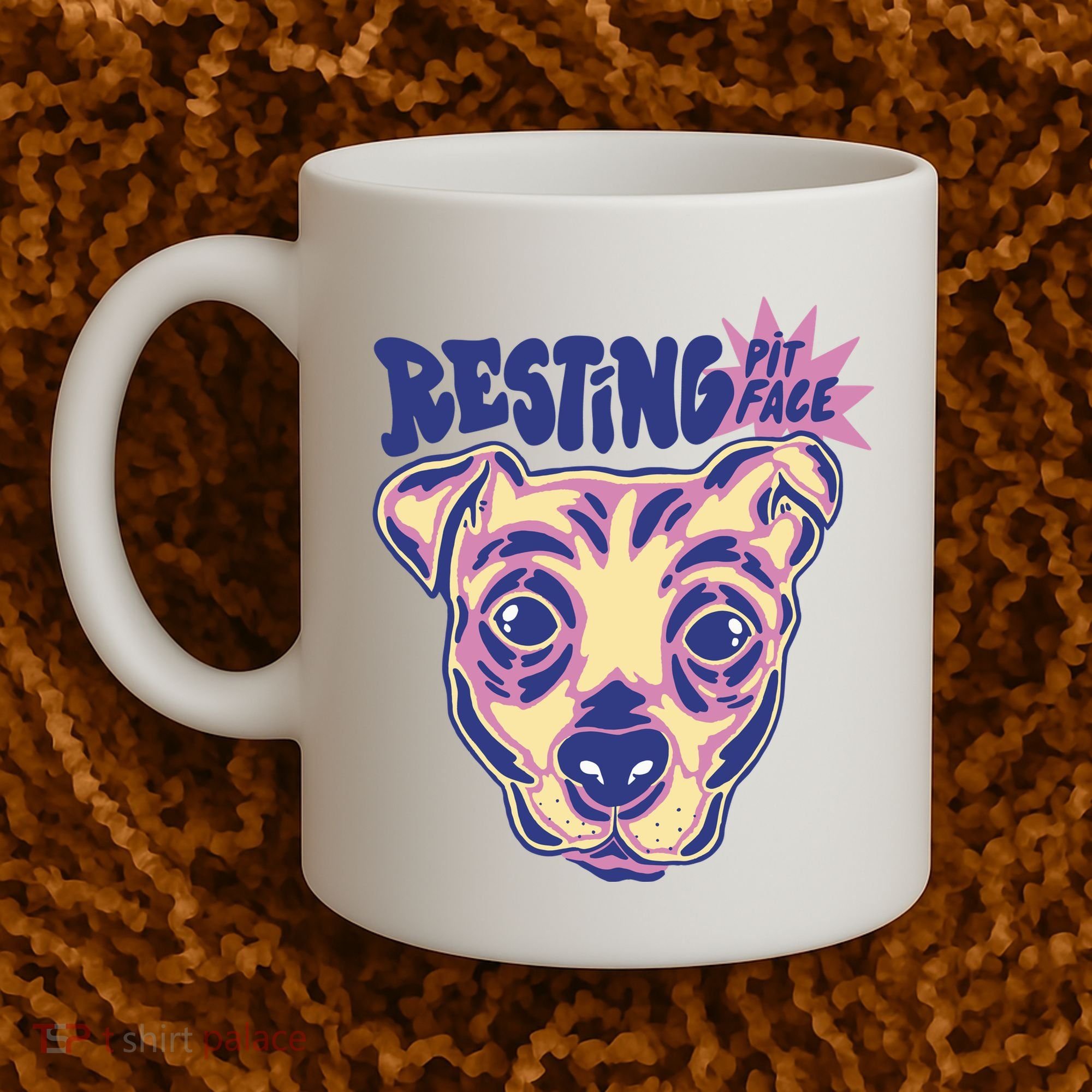 Resting Pit Face Funny Pit Bull Dog Coffee Mug