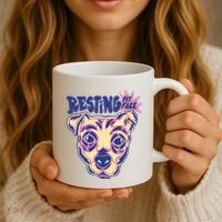 Resting Pit Face Funny Pit Bull Dog Coffee Mug thumb 3