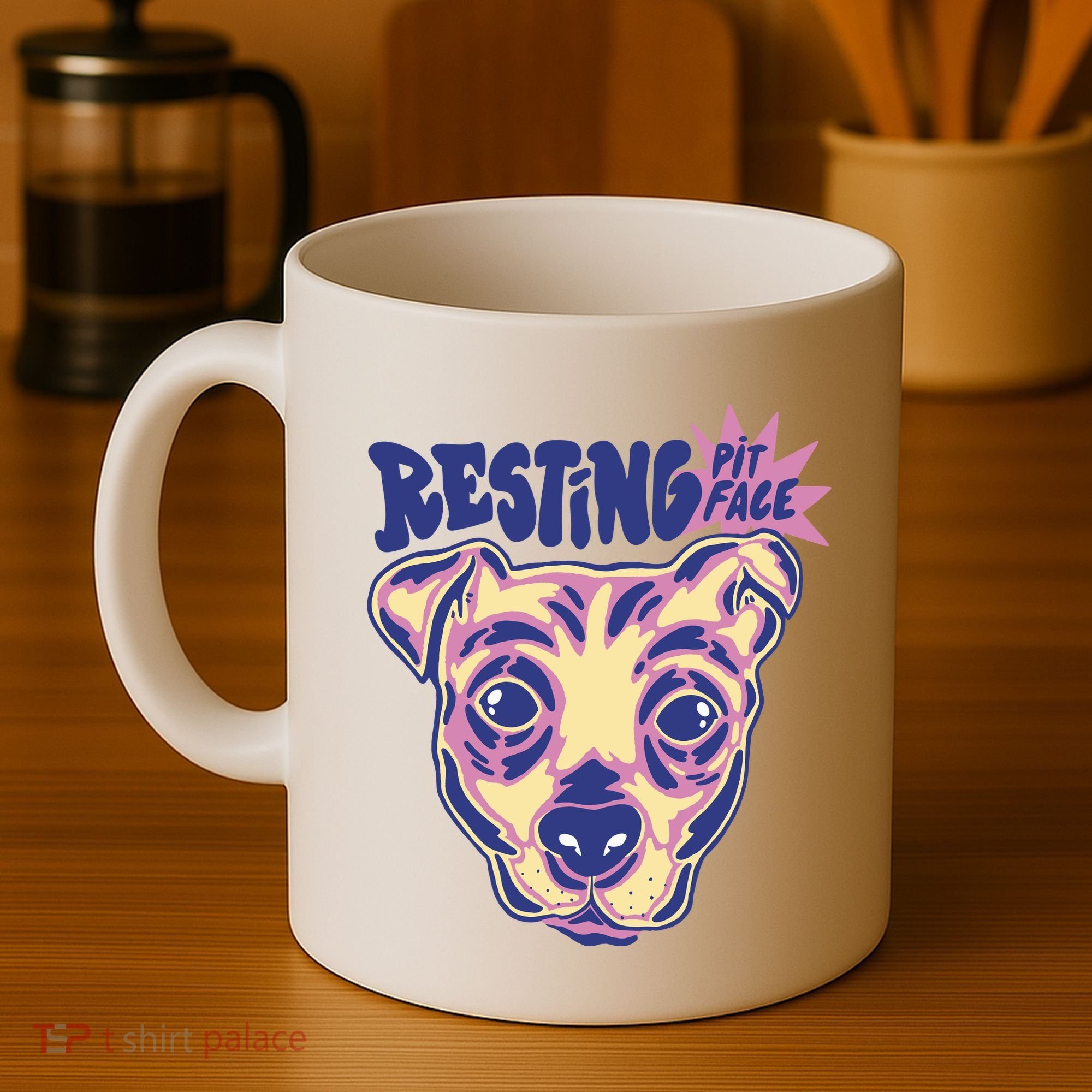 Resting Pit Face Funny Pit Bull Dog Coffee Mug
