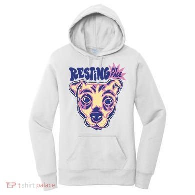Resting Pit Face Funny Pit Bull Dog Women's Hoodie
