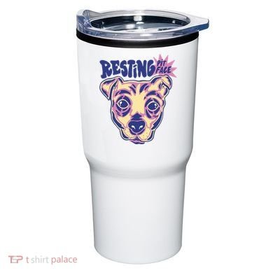 Resting Pit Face Funny Pit Bull Dog Tumbler