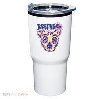 Resting Pit Face Funny Pit Bull Dog Tumbler thumb 0