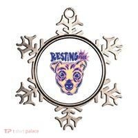 Resting Pit Face Funny Pit Bull Dog Ornament thumb 0