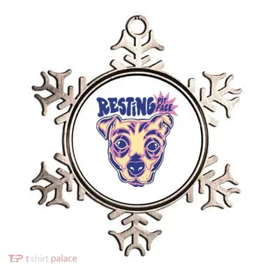 Resting Pit Face Funny Pit Bull Dog Ornament
