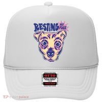 Resting Pit Face Funny Pit Bull Dog Hat thumb 0