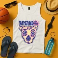 Resting Pit Face Funny Pit Bull Dog Tank Top thumb 4