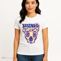 Resting Pit Face Funny Pit Bull Dog Women's T-Shirt thumb 4
